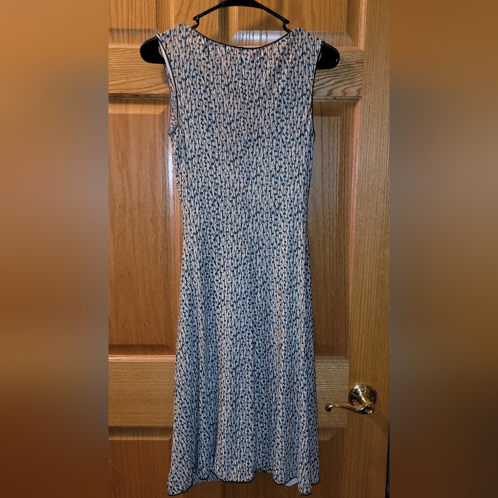 NWOT Max Studio Teal and White SunDress MEDIUM WOMANS - Picture 3 of 4
